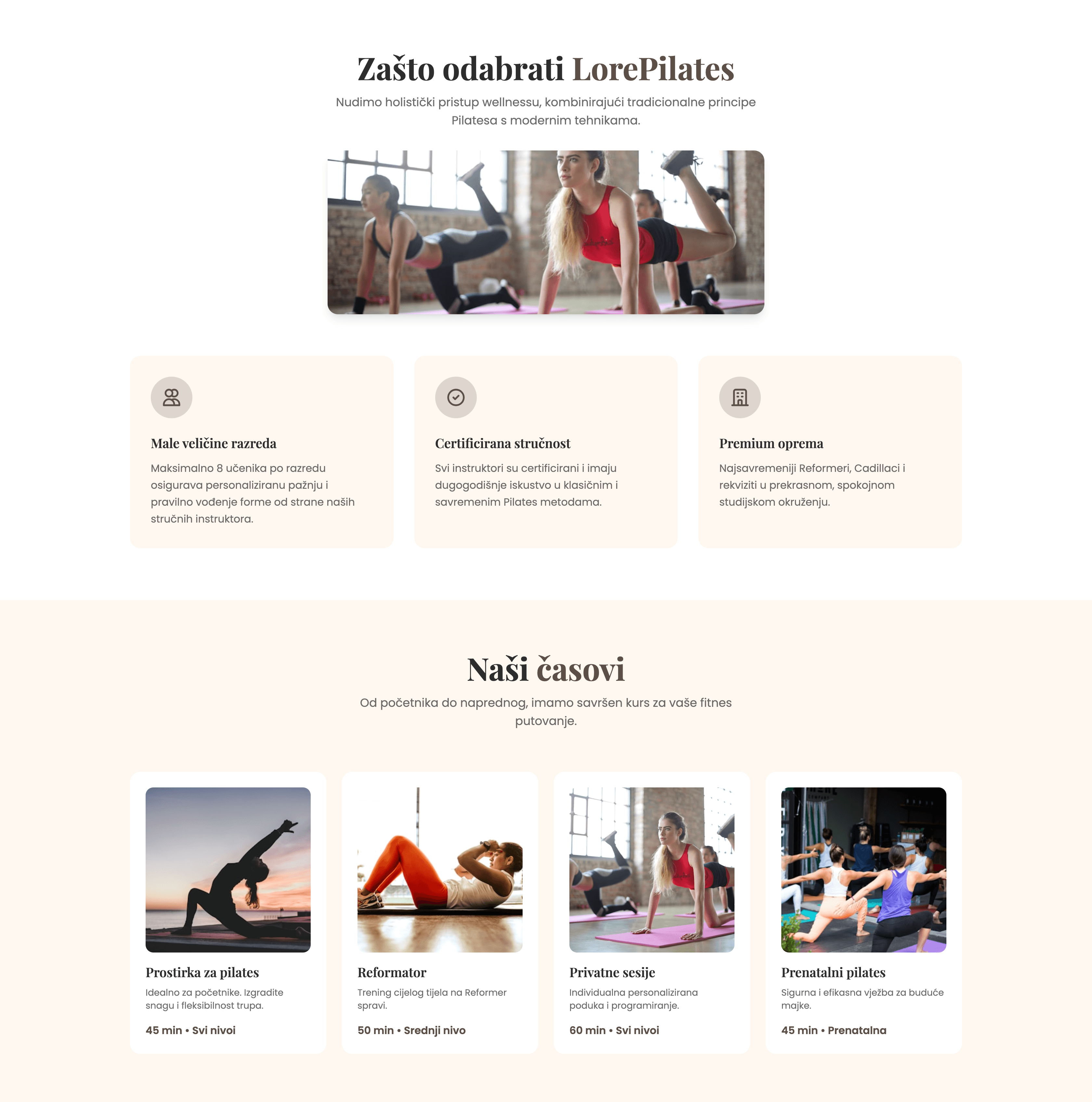 Lore Pilates - Sale Section Desktop